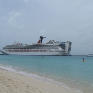 The beach and dock on Grand Turk