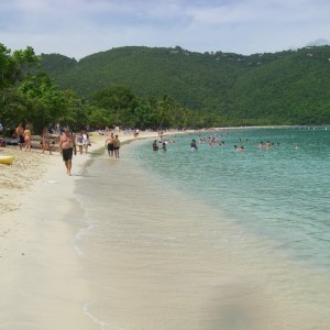 The beach along Magens Bay