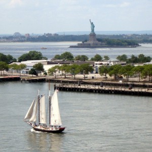 Statue of Liberty from the deck of the ship