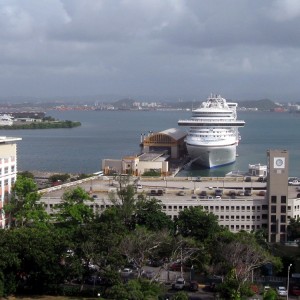 Caribbean Princess docked in Old San Juan