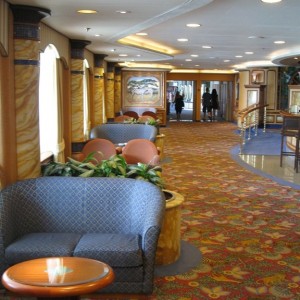 Inside walkway on the Promenade deck