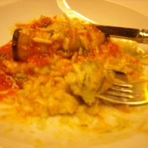 Eggplant & Risotto 1st night dinner - AMAZING