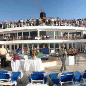 A glorious September day on the aft decks