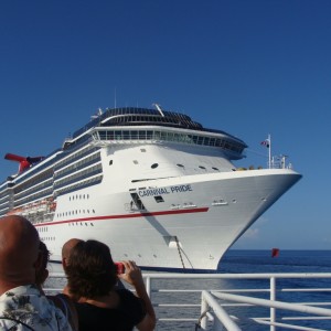 Carnival Pride anchored off HMC