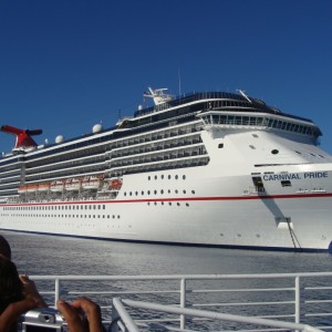 Carnival Pride anchored off HMC