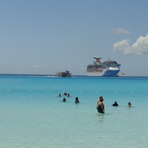 Tender Approaches the Carnival Pride