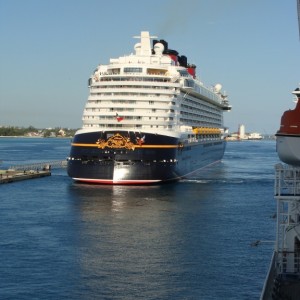 Disney Dream backs in