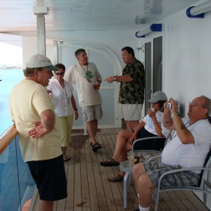 Nassau Sail Away - The gang on the balcony