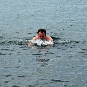 First swim in the lake in 2012