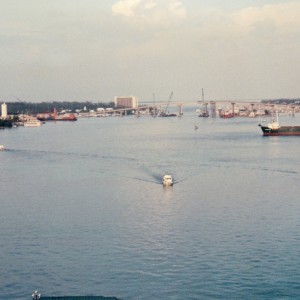 Looking towards Paradise Island Bridge