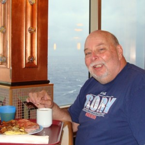 Enjoying our first breakfast of the cruise