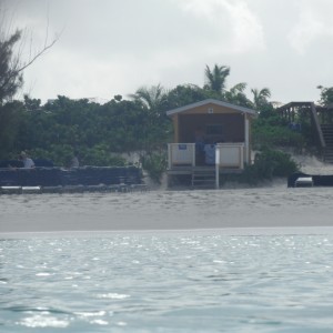 Our cabana viewed from the water