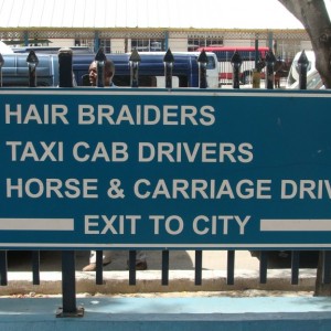 Sign outside entrance