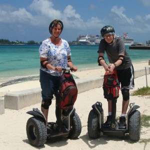 Patti and Ryan on Segways