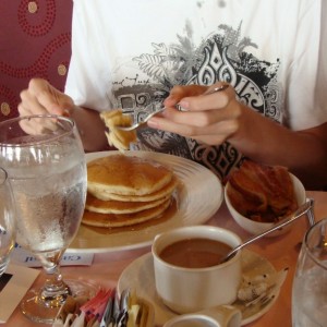 Sea Day Brunch - fat stack pancakes