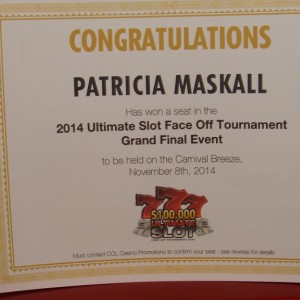 Certificate for the Ultimate Slot Tournament