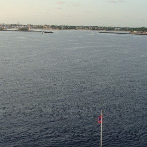 Approaching the entrance to the harbor