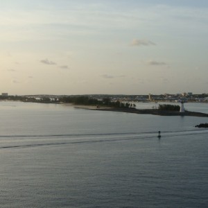 Approaching the entrance to the harbor