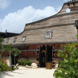 Back side of Captain Morgan's