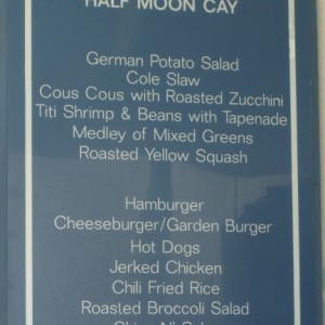 Island BBQ menu