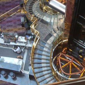 looking down at the Grand Spectrum Lobby Bar