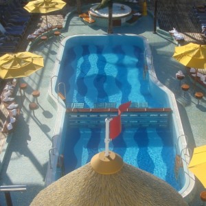 Looking down on the Lido Pool