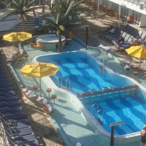 Looking down on the Lido Pool