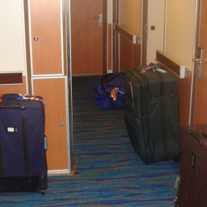 Suitcases in hallway