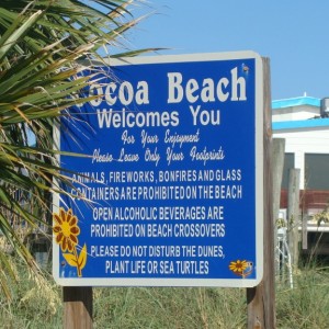 Cocoa Beach sign