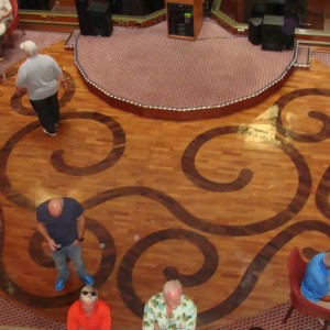 Looking down to the Flower Lobby