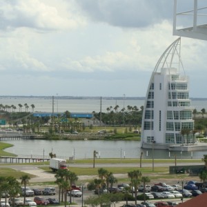 Sailing past the Exploration Tower