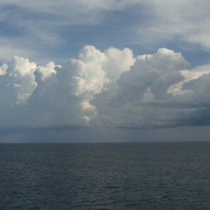 Storm clouds in the distance