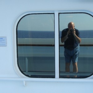 Selfie in window