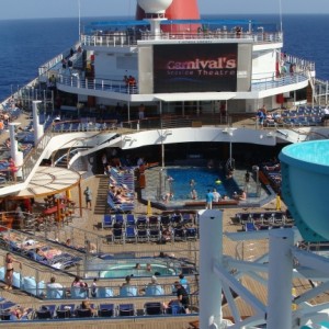 Looking aft from deck 14