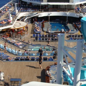 Looking down at the Lido Pool