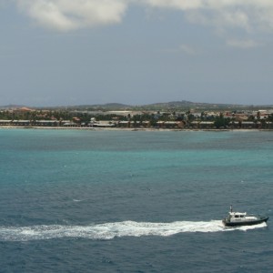 Pilot boat follows us in