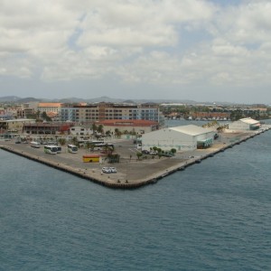Approaching Oranjestad, Aruba