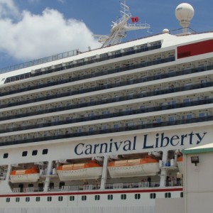 Carnival Liberty docked in Aruba