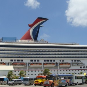 Carnival Liberty docked in Aruba