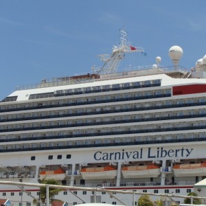 Carnival Liberty docked in Aruba