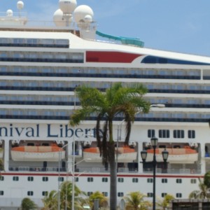 Carnival Liberty docked in Aruba