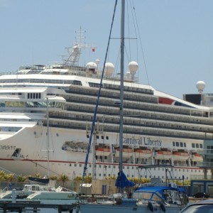 Carnival Liberty docked in Aruba