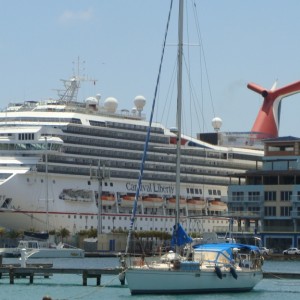 Carnival Liberty docked in Aruba