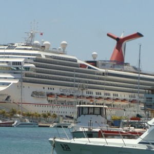 Carnival Liberty docked in Aruba