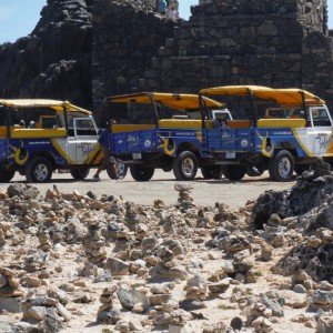 Our jeeps parked at Bushiribana