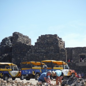 Our jeeps parked at Bushiribana