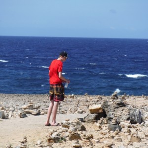 Ryan checks out the rock piles