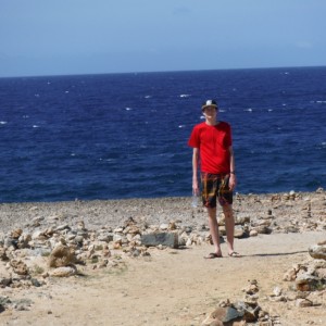 Ryan checks out the rock piles