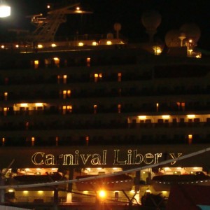 Carnival Liberty at night