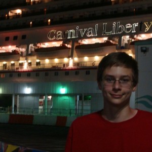 Carnival Liberty at night